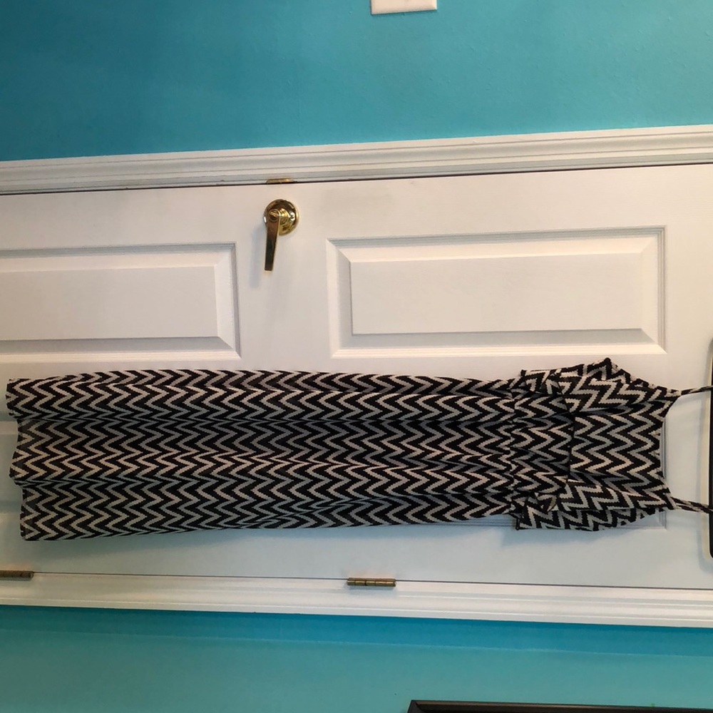 black and white chevron sundress